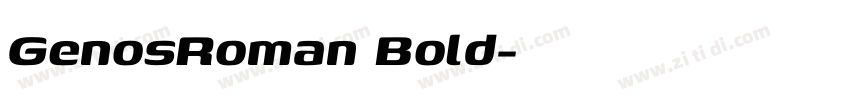 GenosRoman Bold字体转换